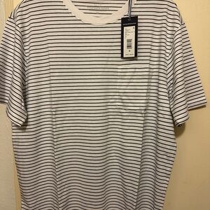 Vineyard Vines Navy and White Striped Tee